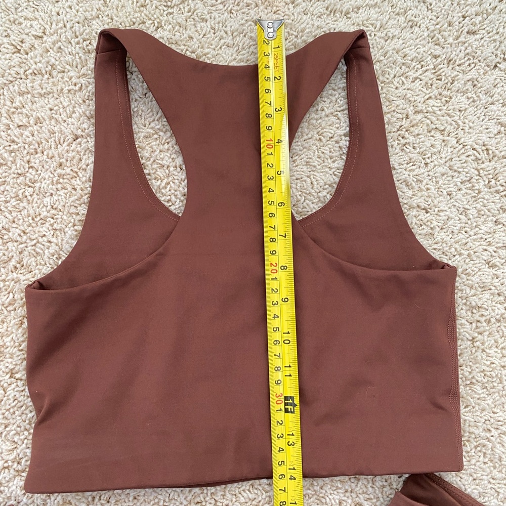 Girlfriend Collective Brown Set Leggings Bra Tank Top Small - Picture 4 of 14